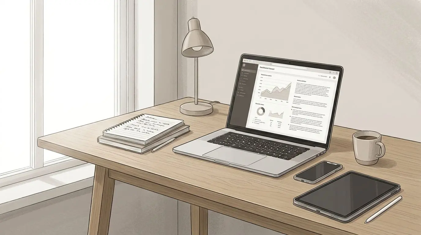 Neutral illustration av skribent och analytiker