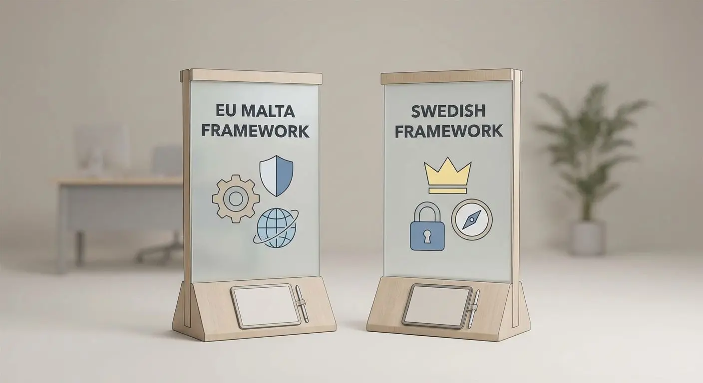 Schematisk jämförelse mellan MGA och svensk licens