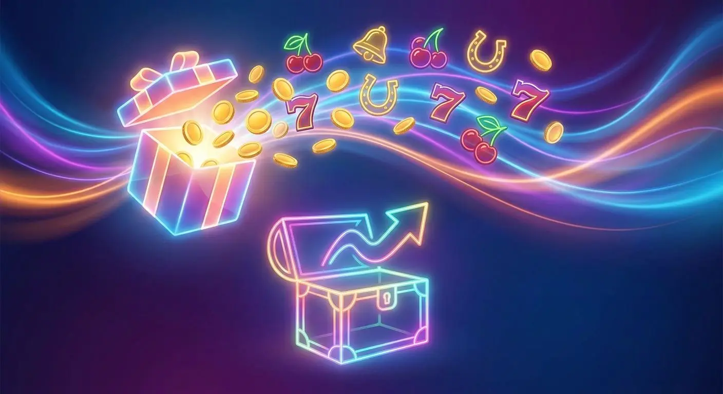 PlayOJO bonus med färgglad bakgrund och slot-symboler