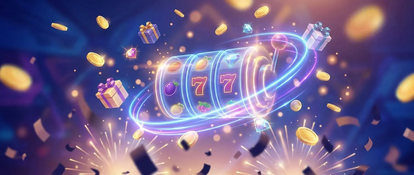 Färgglad banner med slotshjul och kampanjkänsla för PlayOJO promo