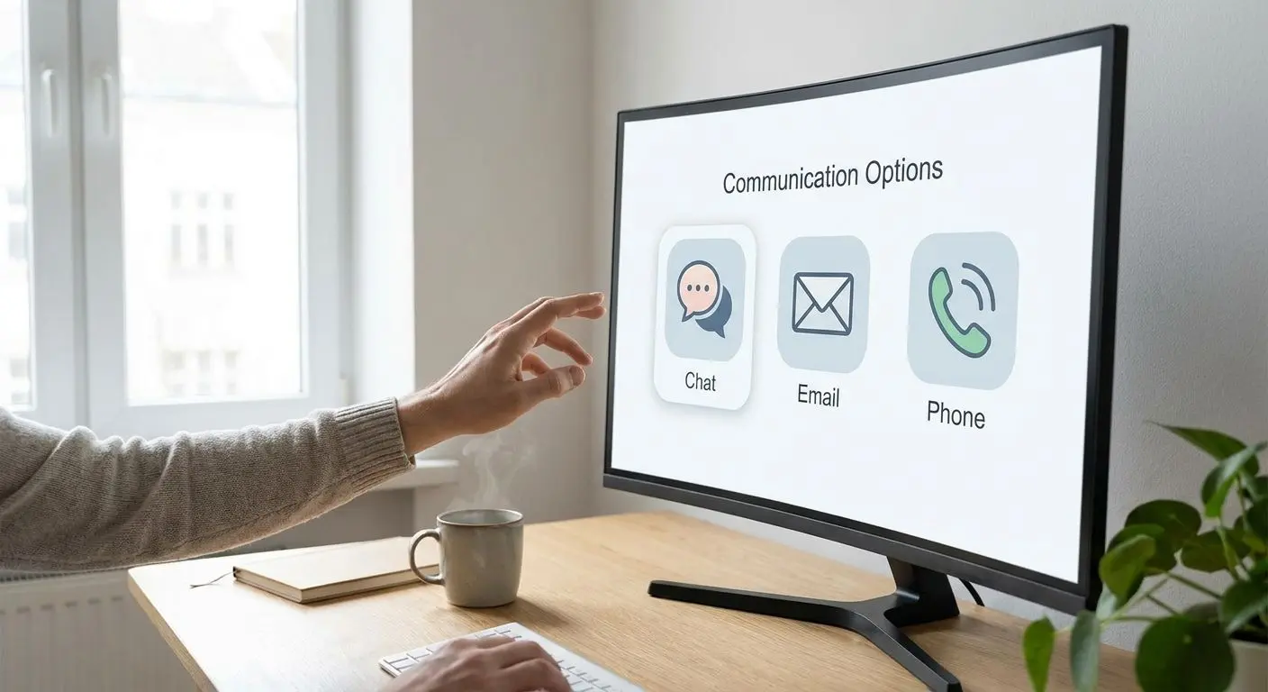 Spelare som väljer mellan chatt, e-post och telefon för support