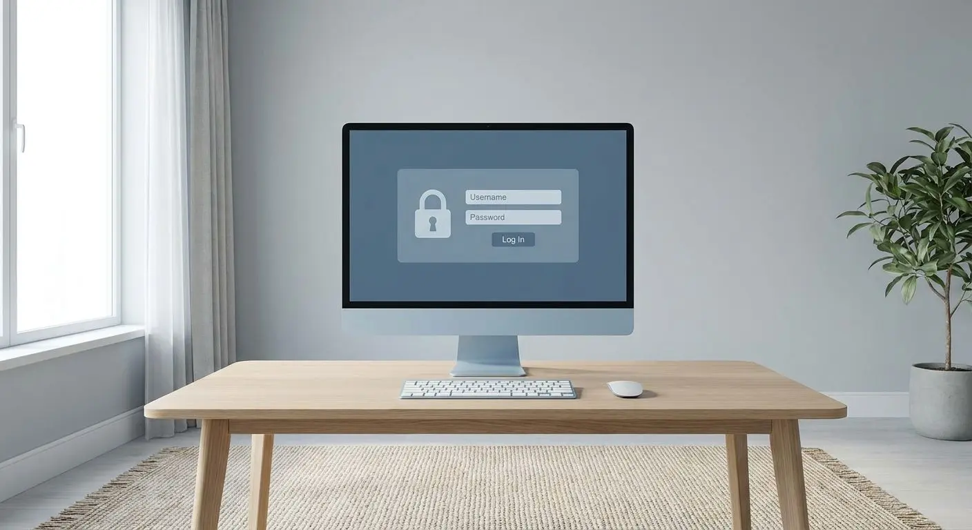 Steg för steg login pÄ dator Inloggning pÄ desktop med sÀkert formulÀr