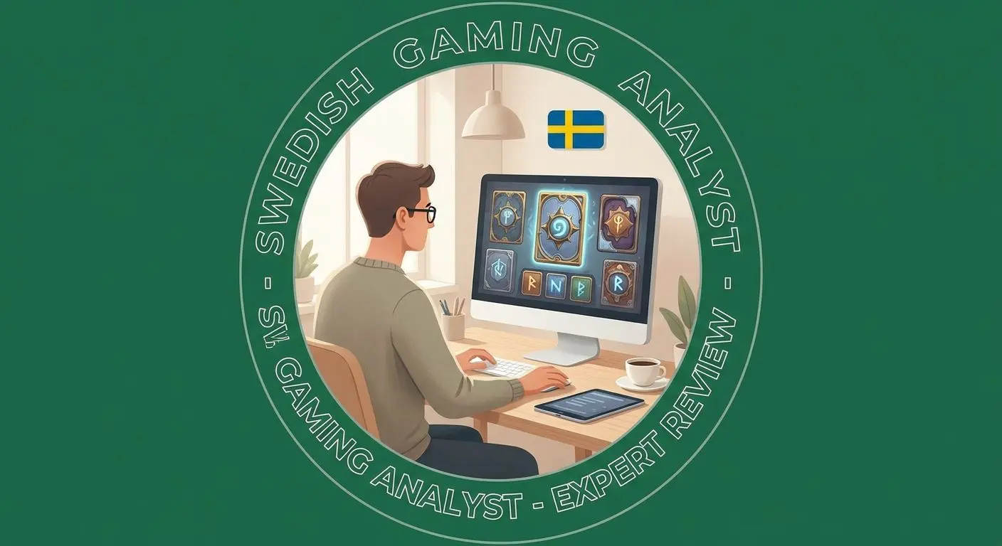 Stiliserad expertbild som symboliserar svensk spelanalytiker