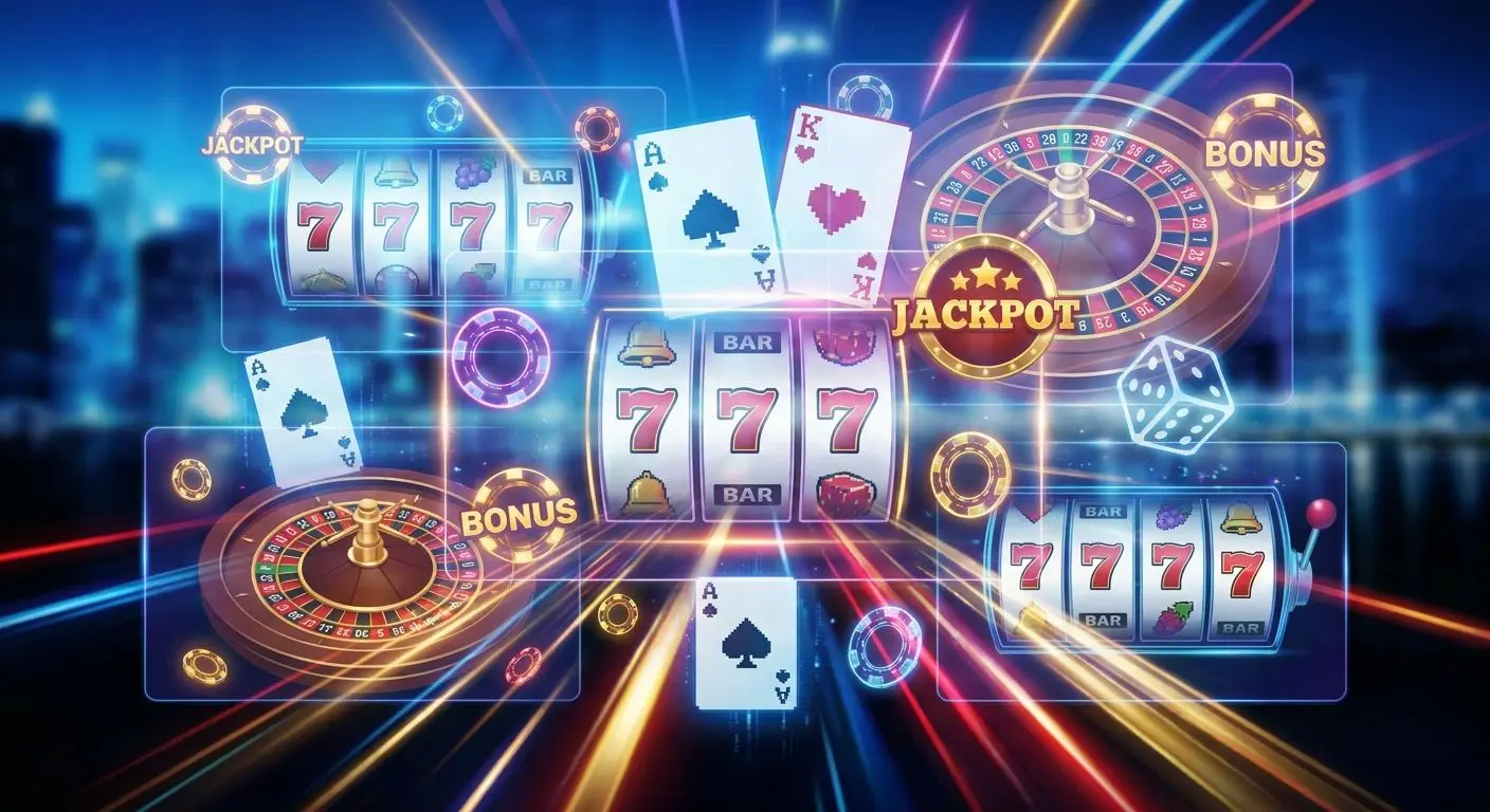 Visuell översikt av olika speltyper som kan kopplas till promotions