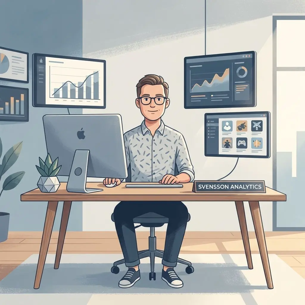 Stiliserad avatar av skribent och analytiker