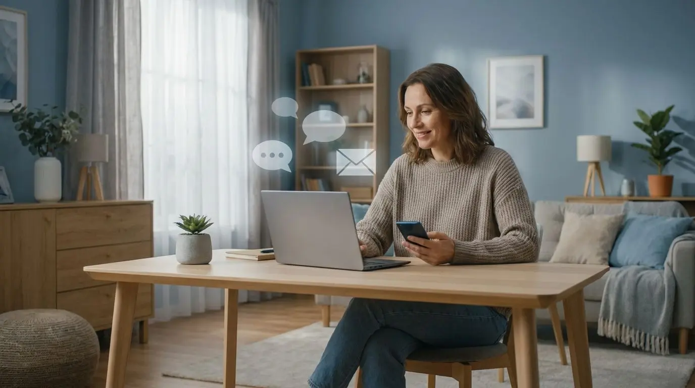 Spelare får hjälp via laptop och mobil med chatt och e-post i lugn miljö